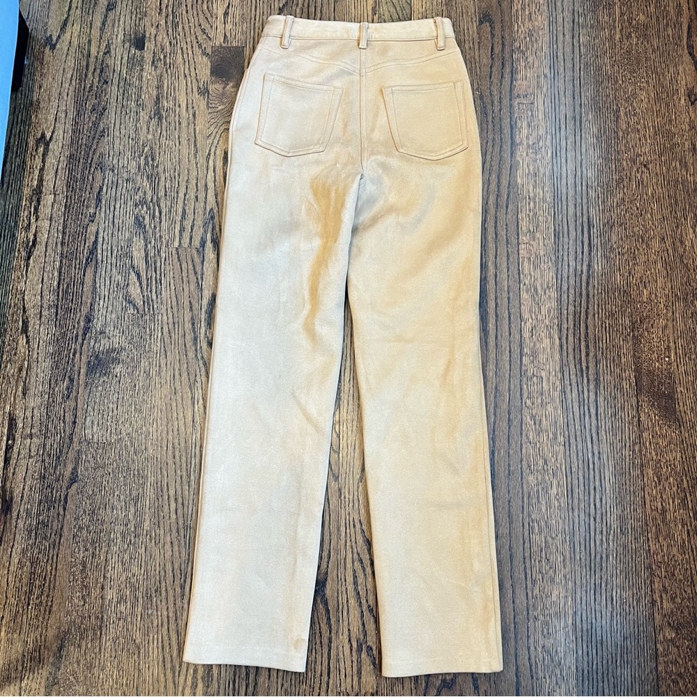 Wilfred (Aritzia) Faux Suede Brown Pants straight leg size 2 - Picture 7 of 8